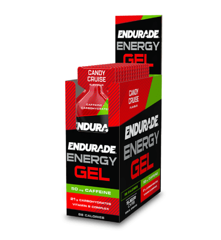 ENDURADE Energy Gel - Caffeine and Carbohydrate Complex - Candy Cruise Flavour - Box of 15